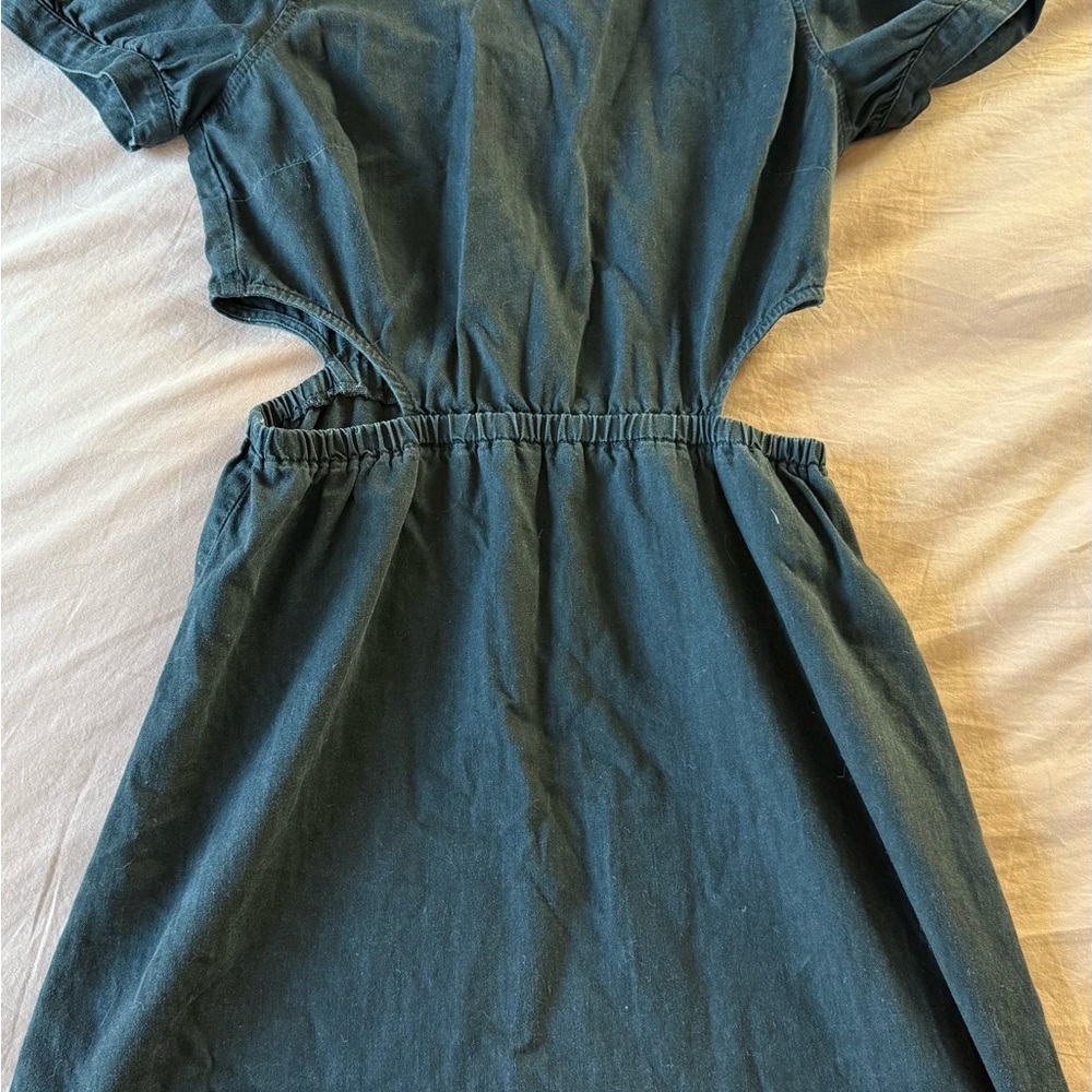Madewell Denim Cutout Midi Dress in Mulgrove Wash